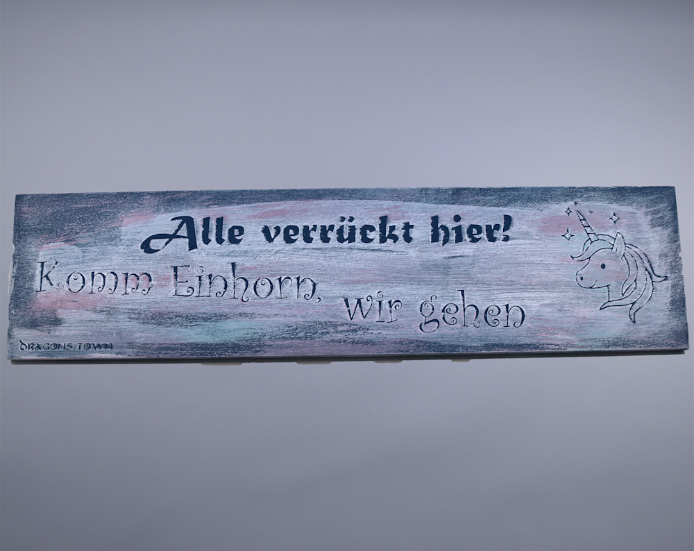 Spruchtafel Einzeilig